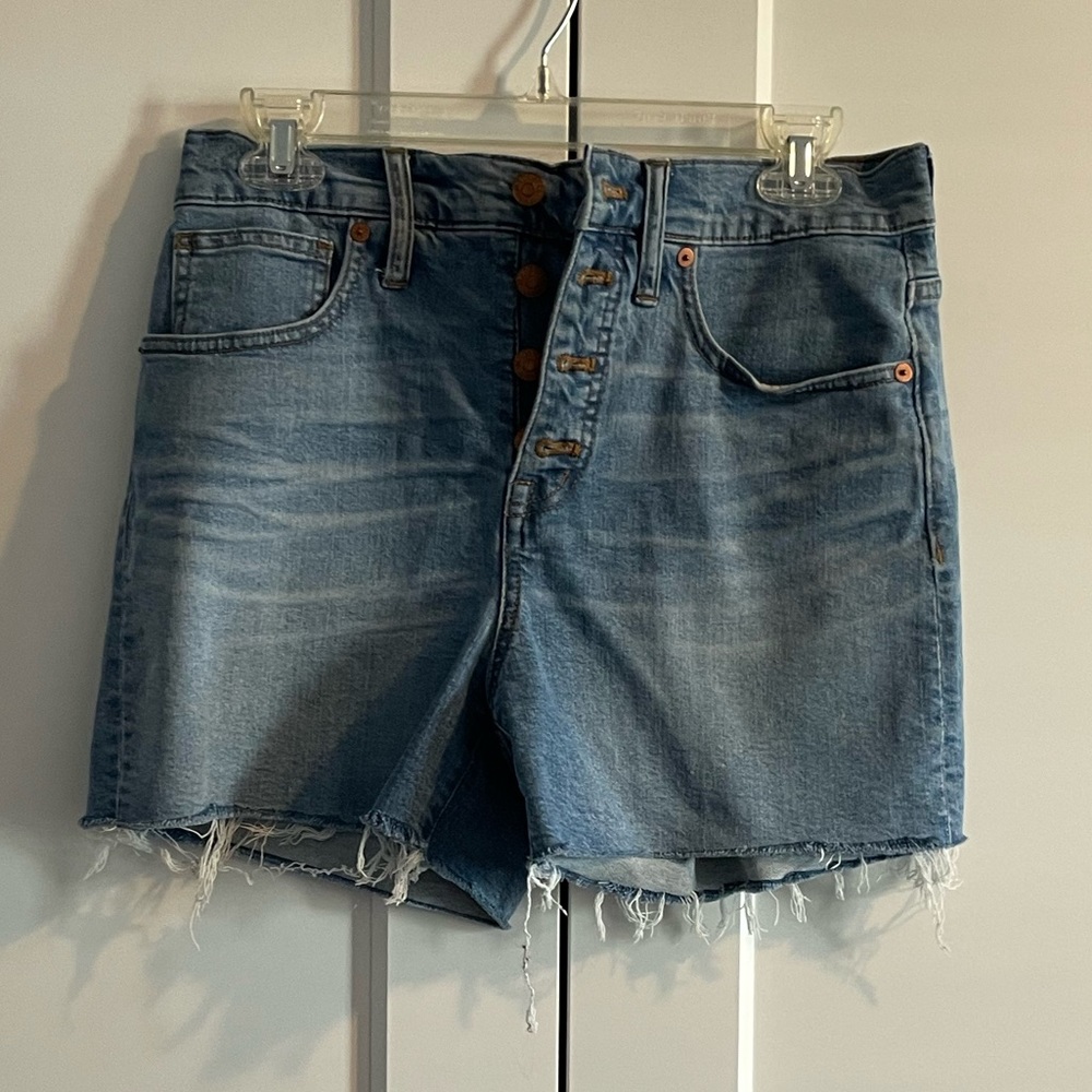 Madewell Jean Shorts High Waisted Frayed Women’s Size 28